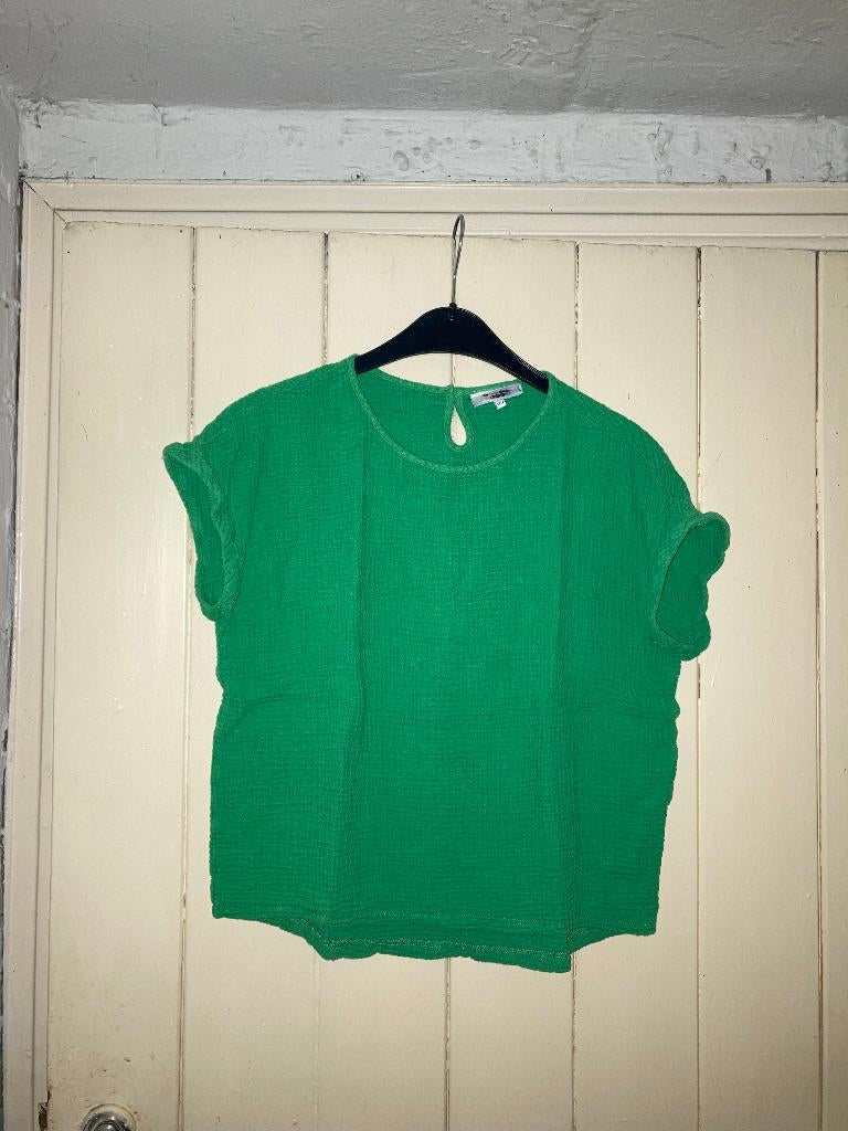 Groen t-shirt, Fish & Chips, maat 170 (gewafelde stof), Kinderen en Baby's, Kinderkleding | Maat 170, Fish & Chips, Meisje, Ophalen of Verzenden