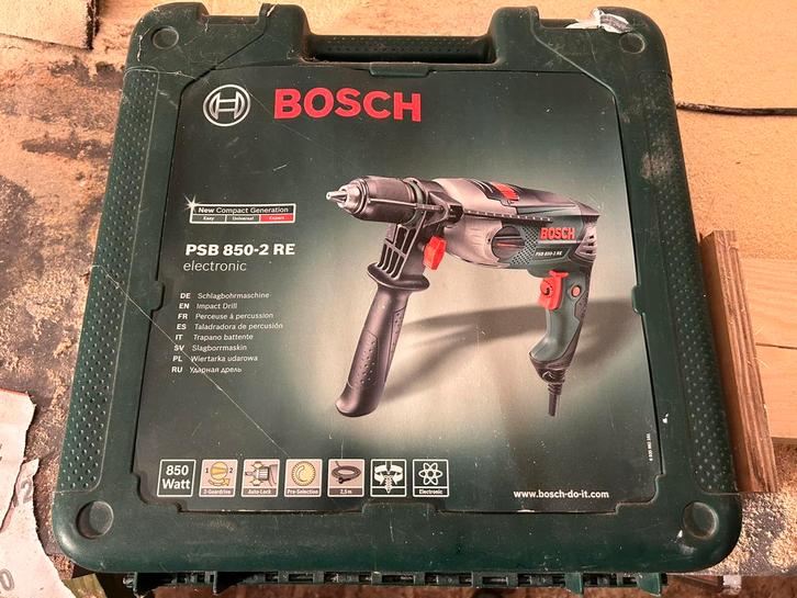 Bosch klopboormachine PSB 850-2 RE, Bricolage & Construction, Outillage | Foreuses, Utilisé, Perceuse, 600 watts ou plus, Mécanisme de percussion