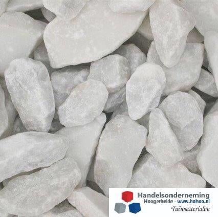 Crystal white breuksteen rotsen schanskorf deco wit contrast, Tuin en Terras, Grind, Keien en Split, Nieuw, Kei, Wit, Verzenden