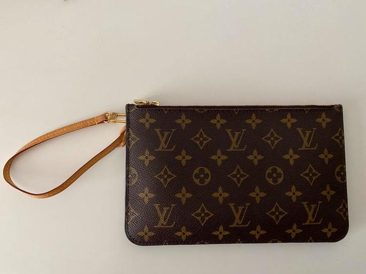 Louis Vuitton Neverfull pochette monogram - perfecte staat, Handtassen en Accessoires, Portemonnees, Zo goed als nieuw, Ophalen of Verzenden