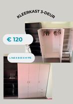 3-deur kleerkast, Gebruikt, 100 tot 150 cm, 150 tot 200 cm, 50 tot 75 cm