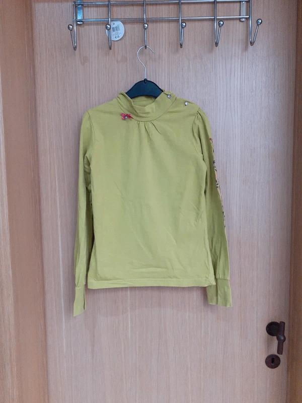 Marèse appelgroene fijne coltrui voor meisjes — 10 jaar, Kinderen en Baby's, Kinderkleding | Maat 140, Gebruikt, Meisje, Shirt of Longsleeve