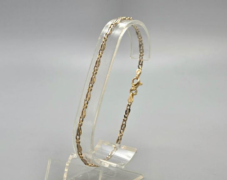 Bracelet à maillons dorés vintage. 2026/164, Bijoux, Sacs & Beauté, Bracelets, Comme neuf, Or, Or, Enlèvement ou Envoi