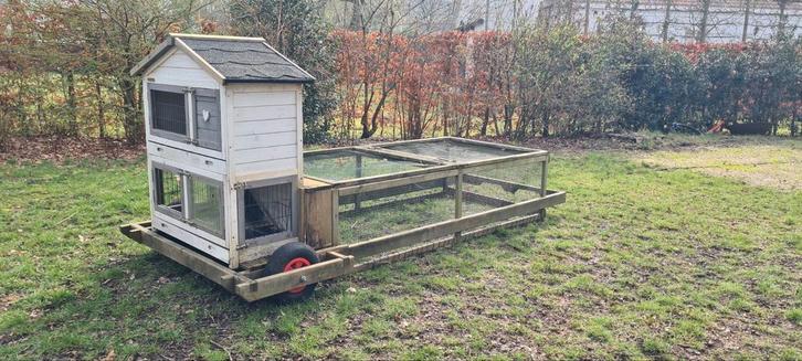 Mobiel konijnenhok - Caviahok, Dieren en Toebehoren, Knaagdieren en Konijnen | Hokken en Kooien, Ophalen