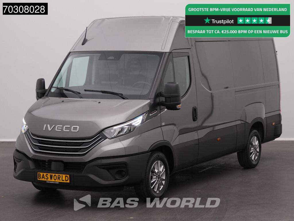 Iveco Daily 35S21 3.0L Automaat L2H2 210PK ACC LED Airco Cam, Auto's, Bestelwagens en Lichte vracht, Stof, Euro 6, 4 cilinders