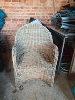 8 stoelen - rotan fauteuil, Huis en Inrichting, Stoelen, Ophalen, Gebruikt, Bruin, Riet of Rotan