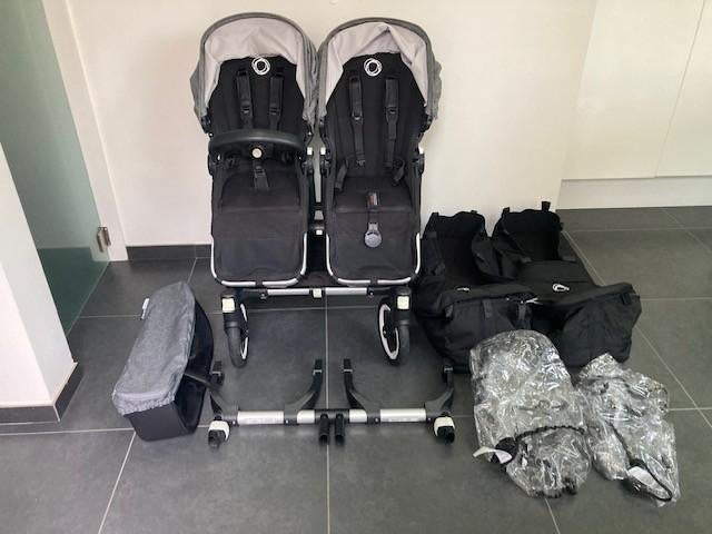 Bugaboo Donkey twin/duo, Kinderen en Baby's, Bugaboo, Zo goed als nieuw, Verstelbare duwstang, Ophalen