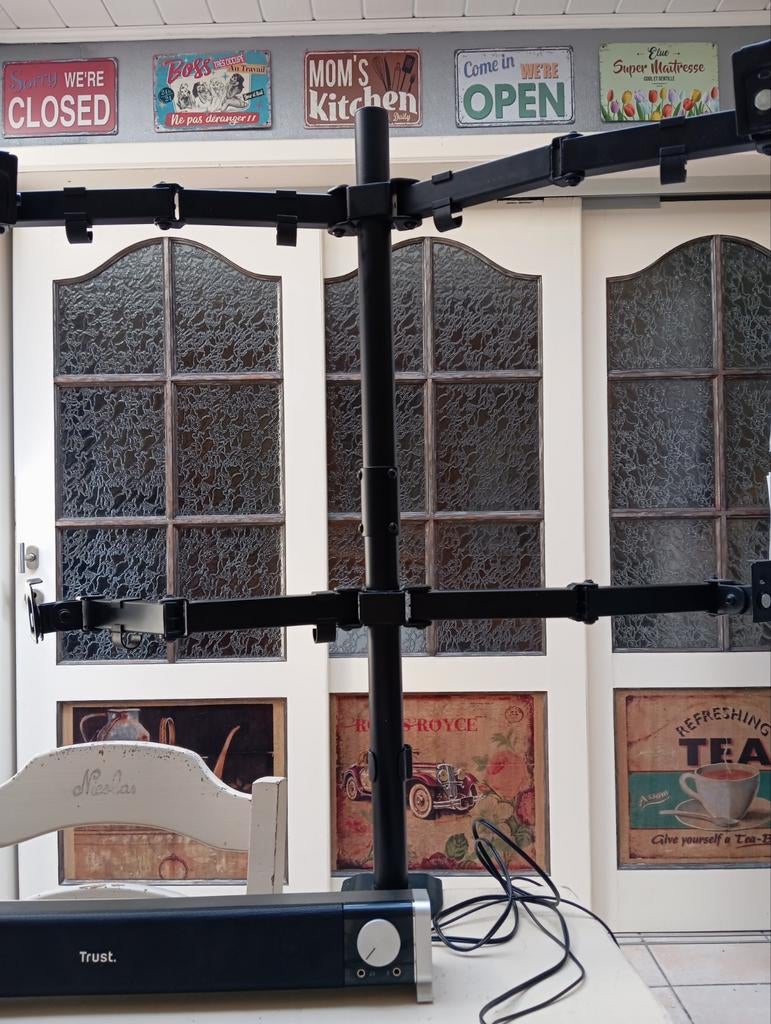 4 verstelbare pc-monitorondersteuning (bureaubevestiging), Ophalen, Gaming