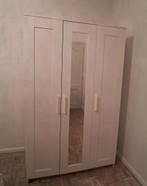 Armoire blanche avec miroir., Avec tablette(s), Utilisé, Moins de 50 cm, 150 à 200 cm