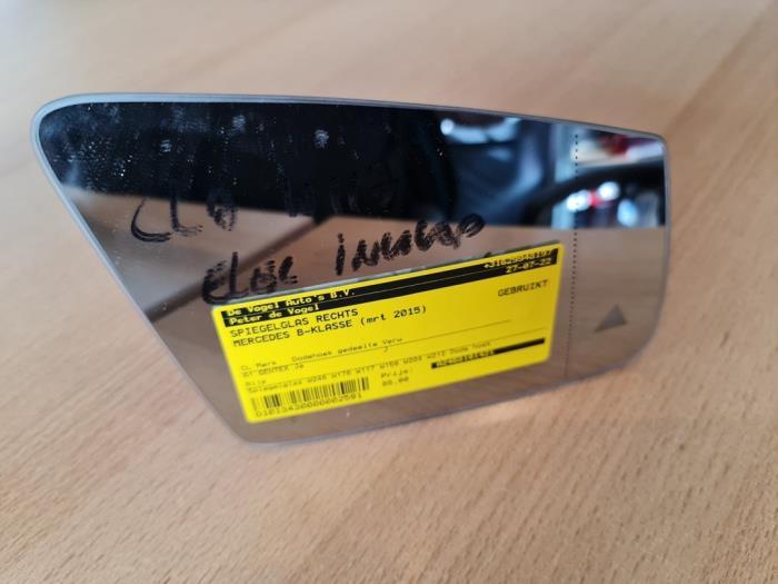 Glace rétroviseur droit d'un Mercedes B-Klasse, 3 mois de garantie, Utilisé, -, -
