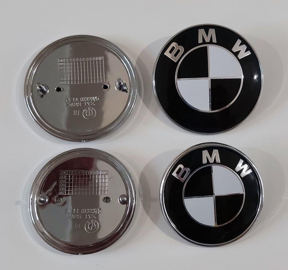 Lot de 2 logos BMW Noir et Blanc — Emblèmes capot et coffre, Enlèvement ou Envoi, Neuf