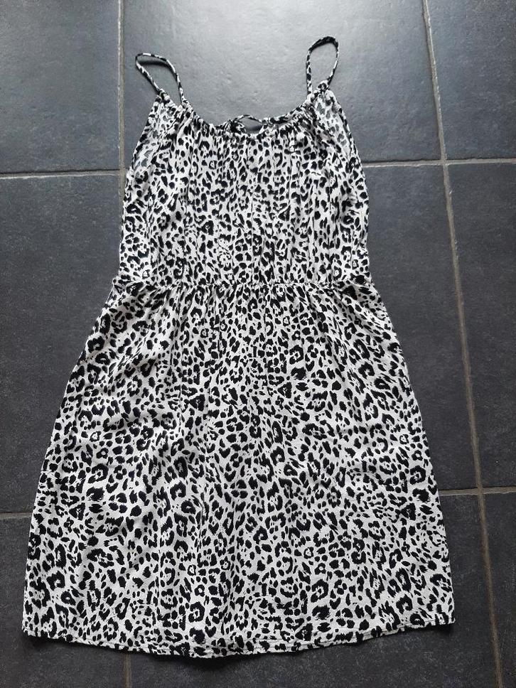 zwart-wit kleed met fijne bandjes, Vêtements | Femmes, Robes, Porté, Taille 38/40 (M), Blanc, Enlèvement ou Envoi