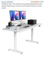 Sosinya elektrisch sta-bureau 160x70, Huis en Inrichting, Ophalen, Zo goed als nieuw