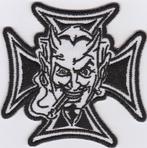 Iron Cross Devil stoffen opstrijk patch embleem #3, Verzenden, Nieuw