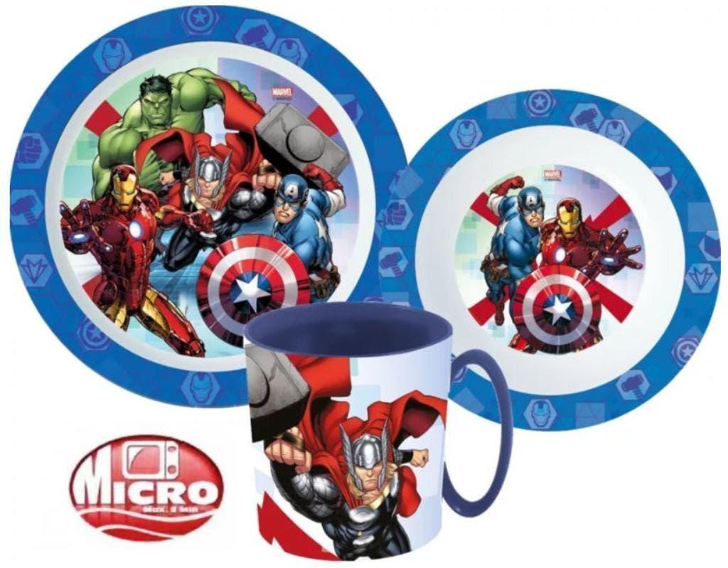 Avengers Kinderservies met Mok - Magnetron - Marvel, Ophalen of Verzenden, Nieuw
