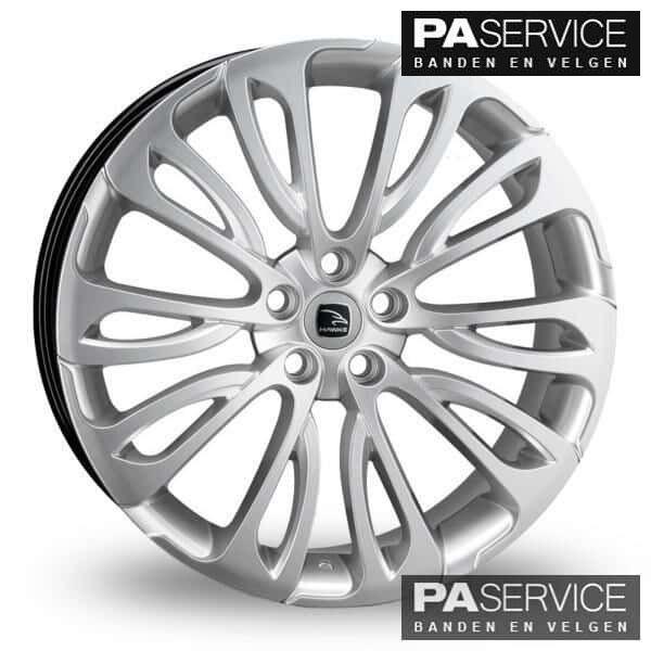 Nwe 22 inch zilveren Range Rover Hawke Halcyon velgen, Velg(en), -, -, Overige maten