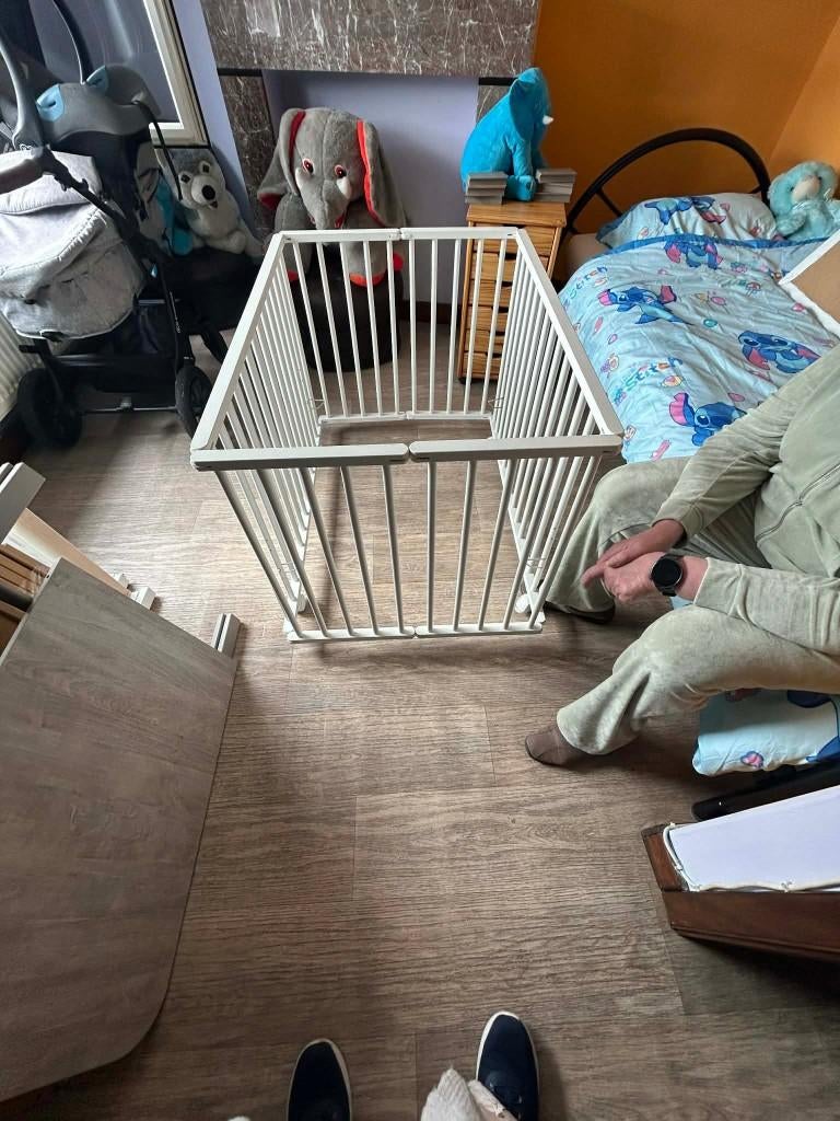 kinderpark op wielen, Ophalen, Gebruikt, Rechthoekig, In hoogte verstelbaar