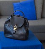 Delvaux Lucifer backpack in zwart leer + spiegel/certificaat, Ophalen, Gebruikt, Zwart, Overige typen