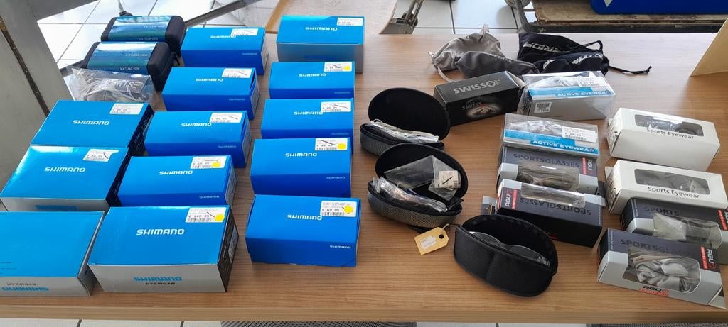 Partij wielrenbrillen o.a. Shimano, Sport en Fitness, Wielrennen, Ophalen of Verzenden