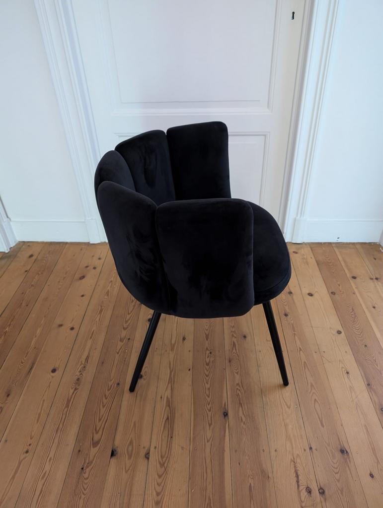 6x Chaises de salle à manger design en velours « High Five », Maison & Meubles, Chaises, Enlèvement, Autres matériaux, Noir, Cinq, Six Chaises ou plus