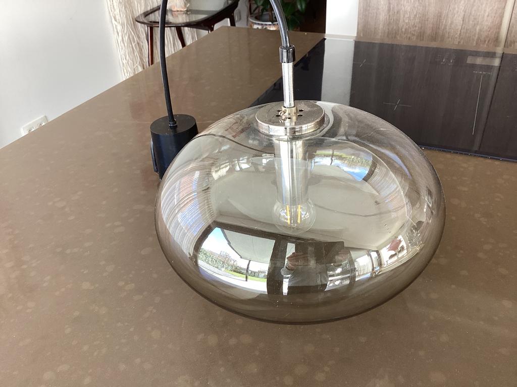 Vintage glasshütte hanglamp, Ophalen, Gebruikt