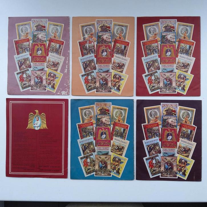 Aiglon Chocolade: 6 verzamelalbums 1940- 50. Prijs /stuk., Verzamelen, Merken en Reclamevoorwerpen, Ophalen of Verzenden