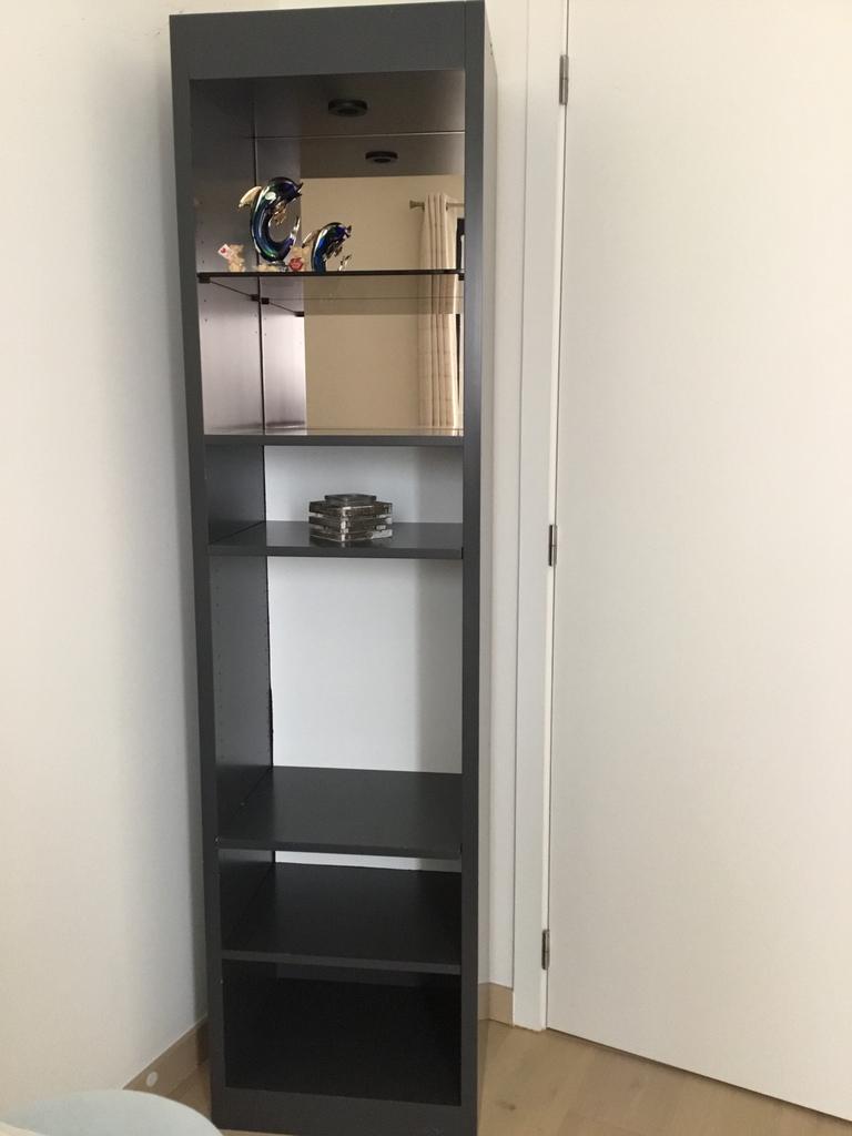 Meuble en MDF gris anthracite., Maison & Meubles, Armoires | Bibliothèques, Enlèvement, Comme neuf