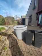 1 Immense pot de fleur et 2 plus petits en rattan, 40 cm ou plus, 70 cm ou plus, Rond, Comme neuf