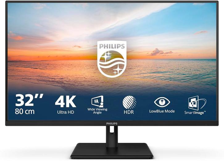 Philips 32 inch 4K monitor, Informatique & Logiciels, Moniteurs, Comme neuf, 61 à 100 Hz, DisplayPort, HDMI, Gaming, Inclinable