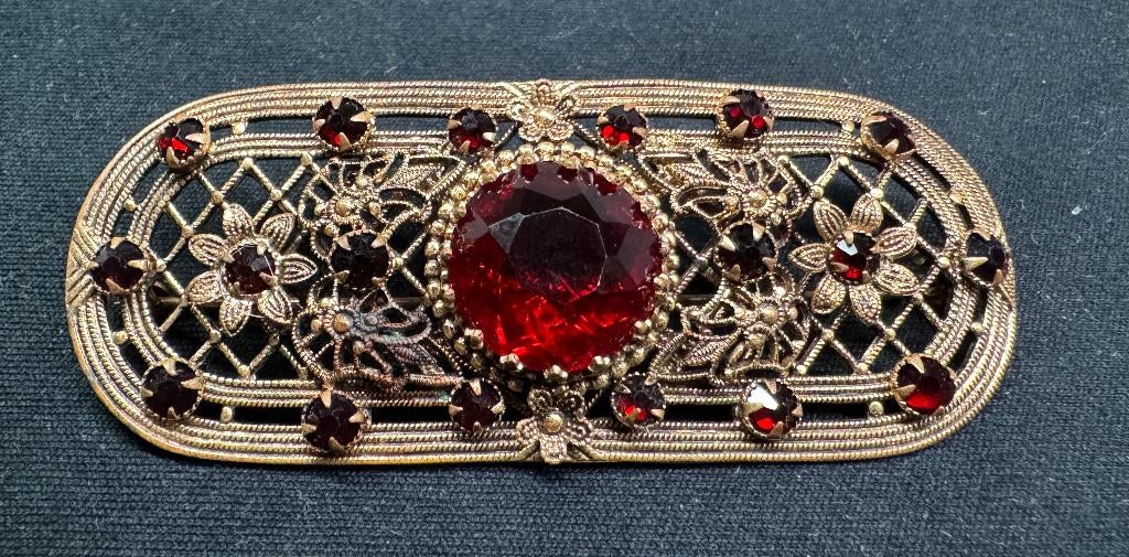 Bijoux de Fantaisie - Broche Vintage Années 1950, Bijoux, Sacs & Beauté, Bijoux anciens, Enlèvement ou Envoi, Autres matériaux