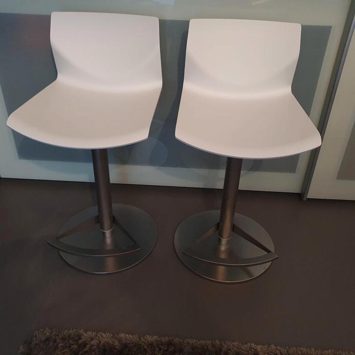 ***3x Lapalma Kai design barkrukken (white lacquered)***, Maison & Meubles, Tabourets de bar, Comme neuf, 60 à 90 cm, Bois, Métal