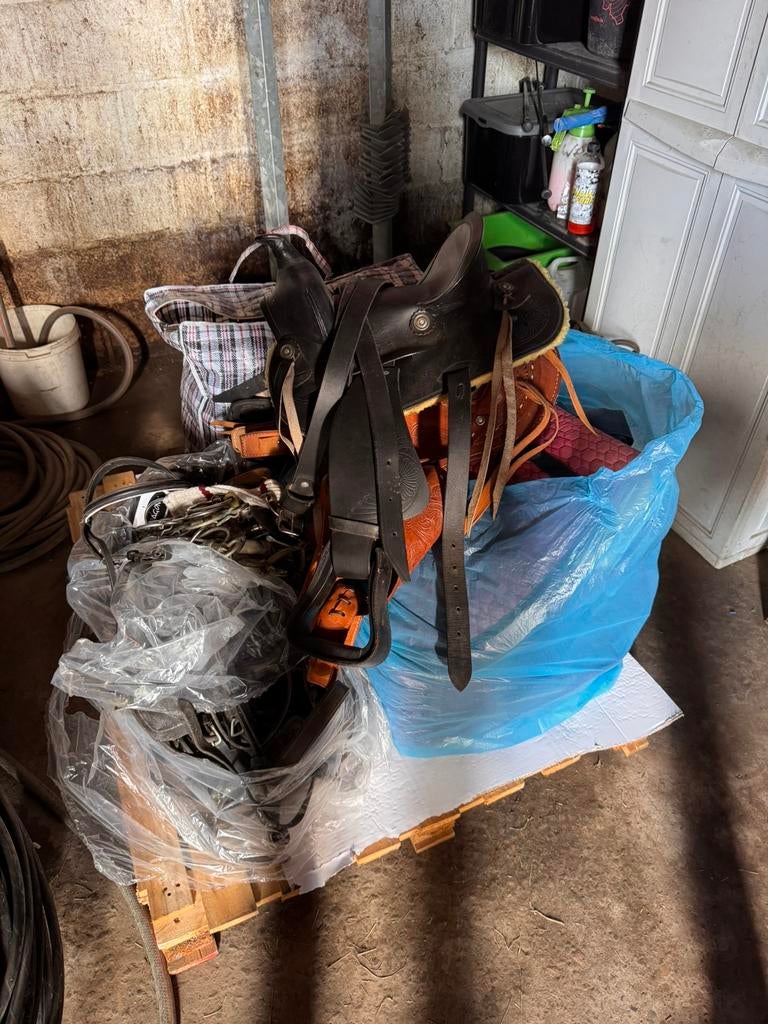 Groot lot paardenspullen / ruiterspullen MOET WEG, Animaux & Accessoires, Chevaux & Poneys | Brides & Harnachement, Enlèvement