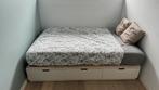 Bed (Nordli) 140x200 + 2 lattenbodems (Lönset) + matras, Huis en Inrichting, Slaapkamer | Bedden, Ophalen, Wit, Tweepersoons, 140 cm