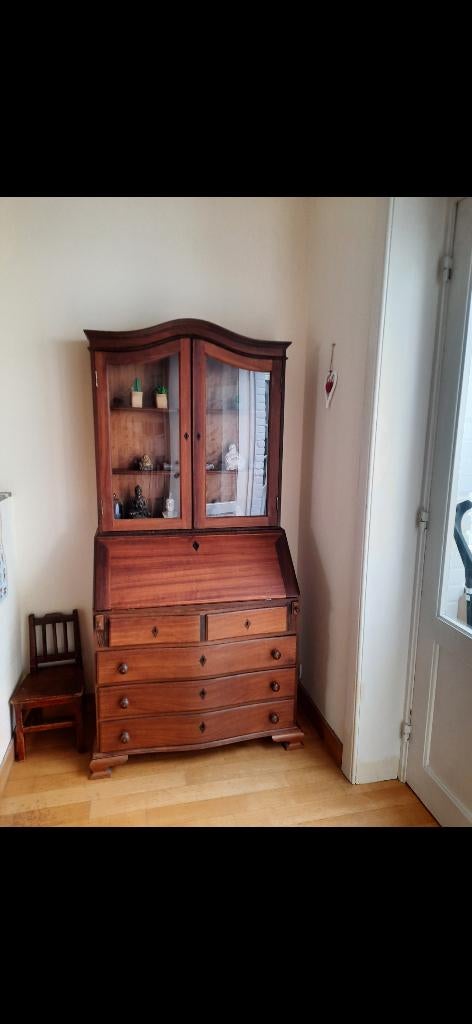 bureau secrétaire avec vitrine, Antiquités & Art, Antiquités | Meubles | Armoires, Enlèvement