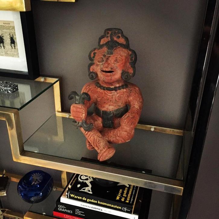 Vintage Terracotta Beeldje – Azteekse/Maya Stijl – Mexico, Antiek en Kunst, Antiek | Keramiek en Aardewerk, Ophalen