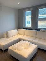 Witte leren fauteuil, Huis en Inrichting, Ophalen, Zo goed als nieuw, Leer