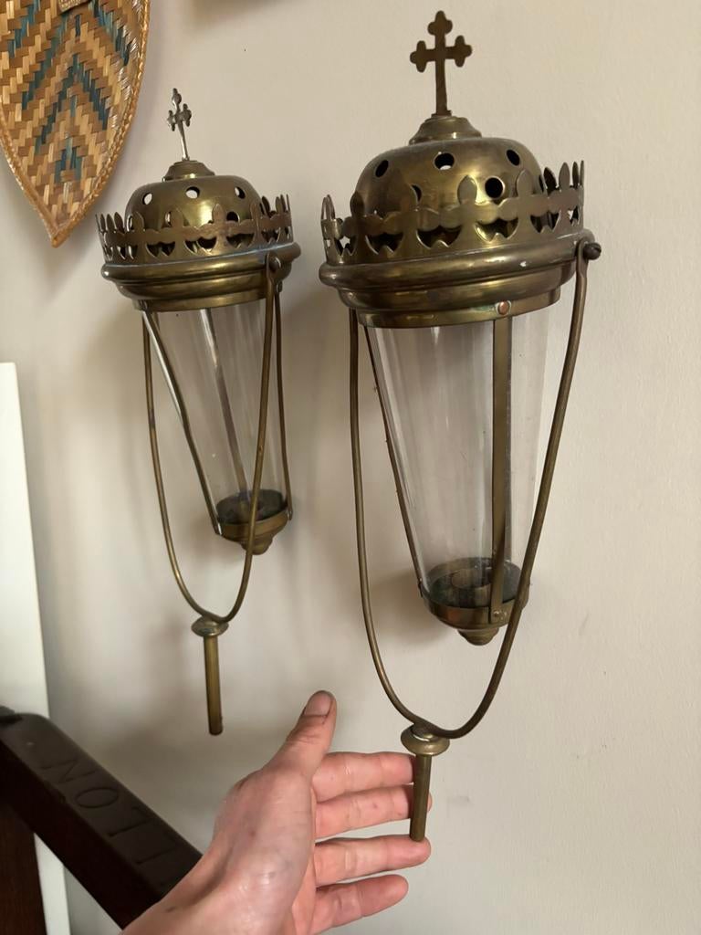 Lanternes de procession en cuivre en parfait état., Enlèvement