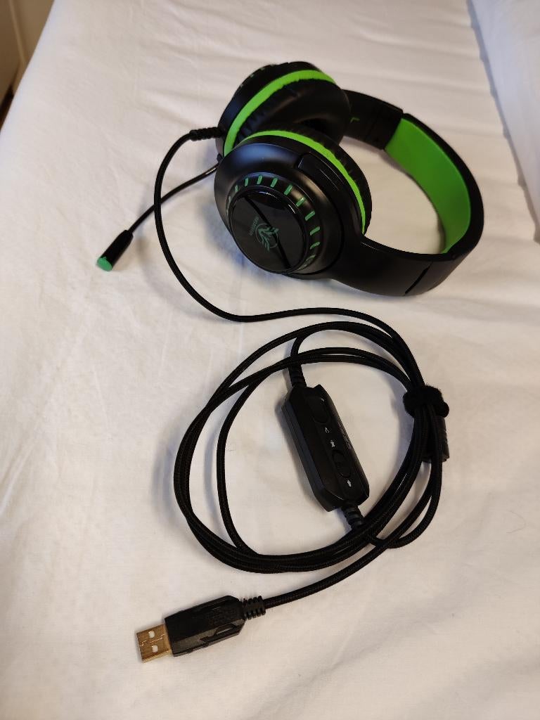 Casque de jeu Masacegon, TV, Hi-fi & Vidéo, Casques audio, Comme neuf, Circum-aural, Autres marques, Surround, Enlèvement