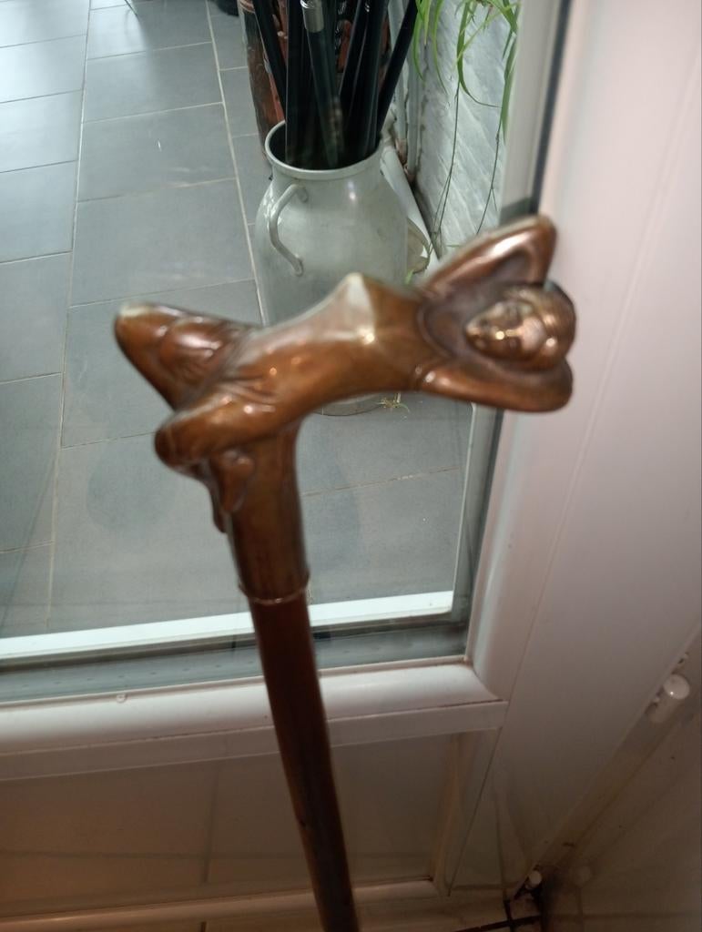 Bronzen wandelstok, Diversen, Wandelstokken, Ophalen of Verzenden