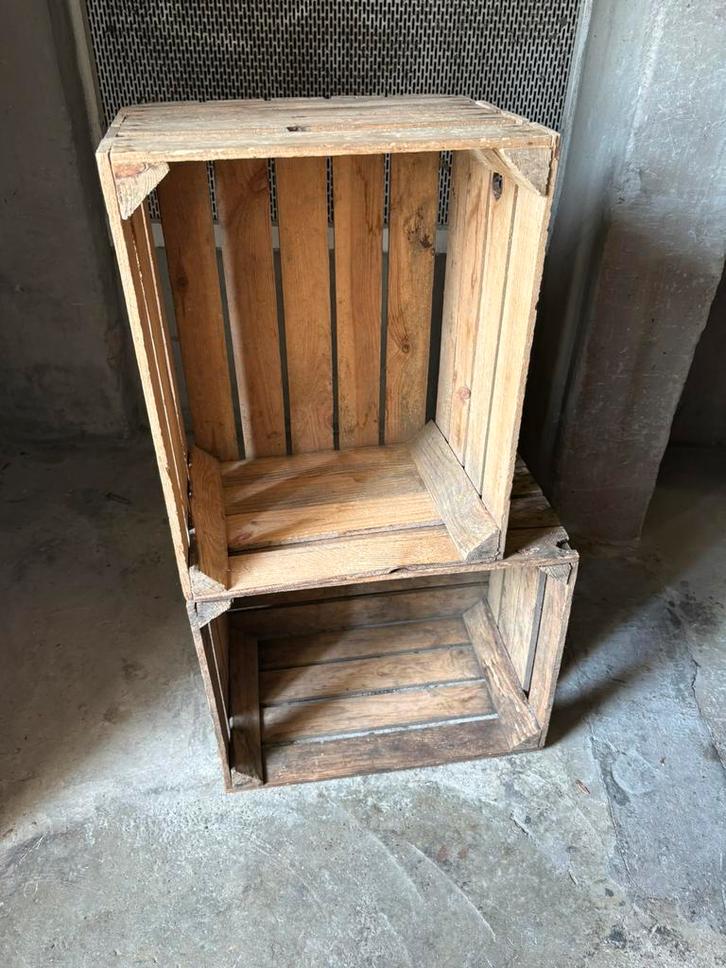 12 houten fruitkisten / fruitkratten – stevig & decoratief, Huis en Inrichting, Woonaccessoires | Kisten, Zo goed als nieuw, Ophalen