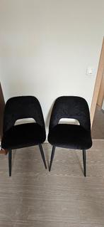 2 chaises noires, Warm modern, Comme neuf, Deux, Enlèvement