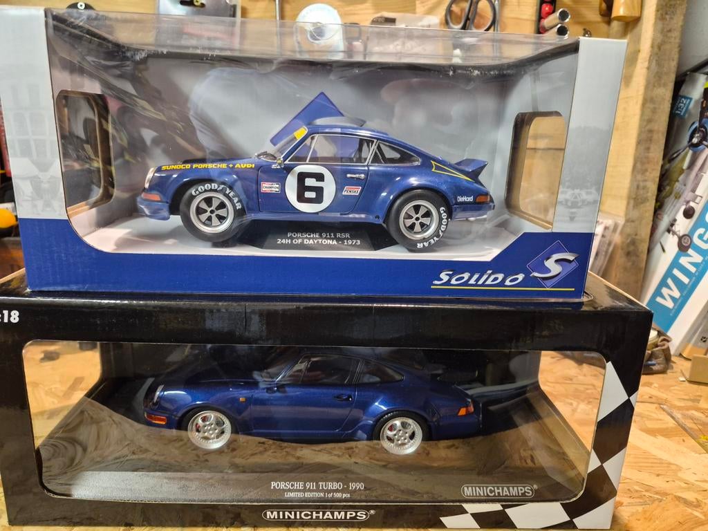 Porsche 1/18. Lot 2 voitures., Collections, Enlèvement