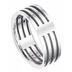 Open stalen herenring mat - OPRUIMING!, Handtassen en Accessoires, Ringen, Ophalen of Verzenden, Nieuw, IJzer of Staal, Heer