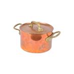 Kookpot Koper en Messing Marmite met Deksel Frankrijk Vintag, Antiek en Kunst, Ophalen of Verzenden, Koper