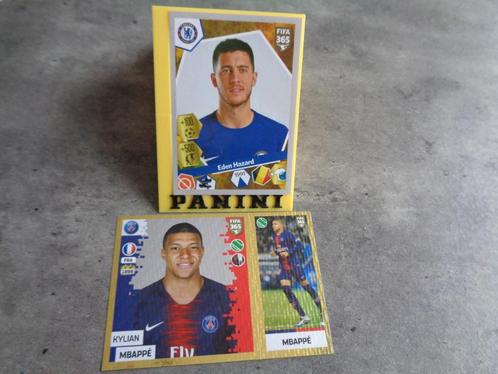 PANINI STICKERS  MBAPPE EN EDEN HAZARD 2X, Verzamelen, Stickers, Ophalen of Verzenden