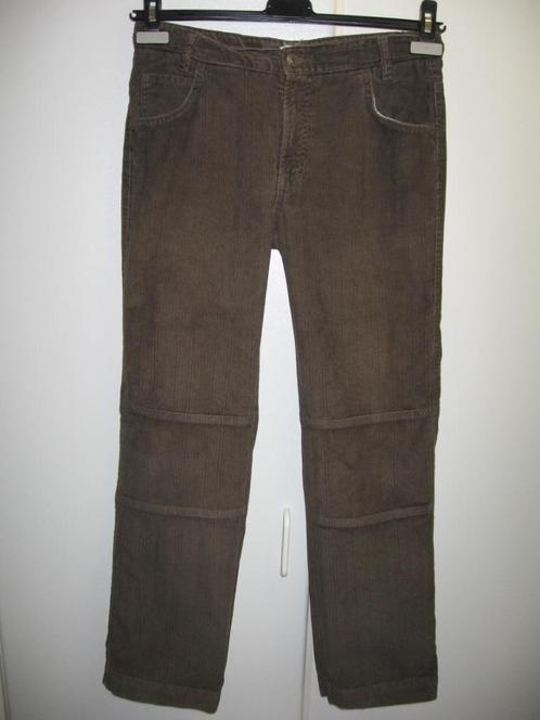 Donkerbruin, fijne velours broek, 164, Kinderen en Baby's, Kinderkleding | Maat 164, Zo goed als nieuw, Broek, Ophalen of Verzenden