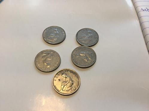 5 munten Bon pour 1 franc, Timbres & Monnaies, Monnaies | Belgique, Enlèvement ou Envoi