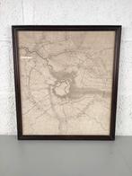 Antieke kaart van Menen, 1706, Antiek en Kunst, Kunst | Etsen en Gravures, Ophalen of Verzenden