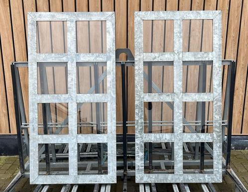 2 Stalramen met roedeverdeling en veiligheidsglas, Dieren en Toebehoren, Stalling en Weidegang, Opfok, Stalling, Weidegang, Accessoires