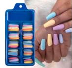 Heldere Kleuren,100Pcs Doodskist Nagels, Nieuw, Make-up, Handen en Nagels, Verzenden